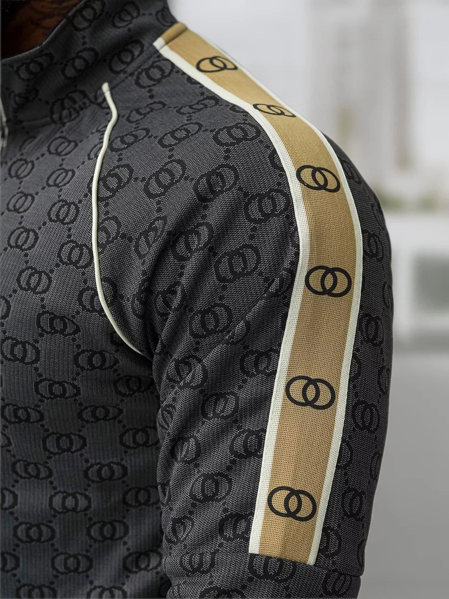 Men's Black Tracksuit Set Design