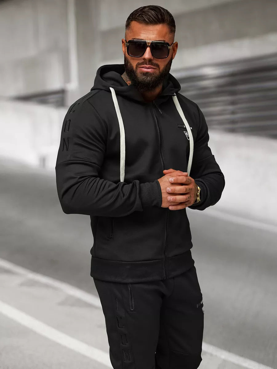 Men's black Icon tracksuit set