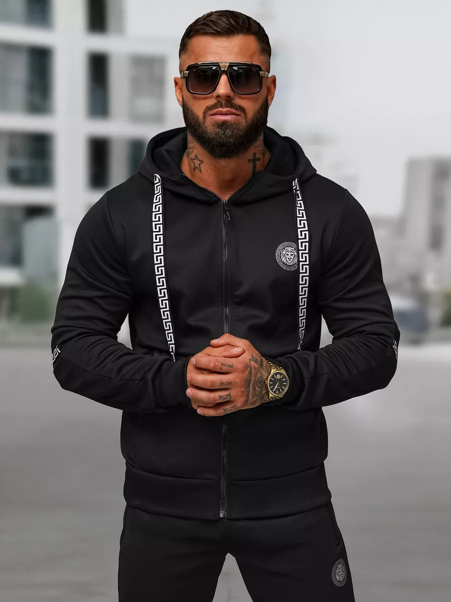 Men's black Lion tracksuit set.