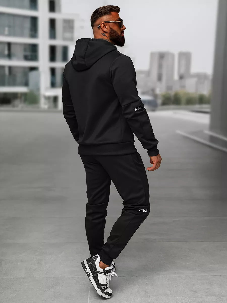 Men's black Lion tracksuit set.