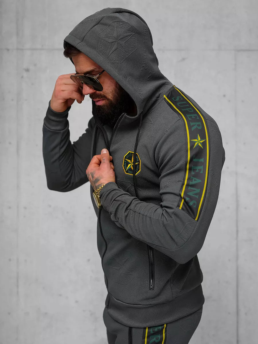 Men's dark gray Super tracksuit.
