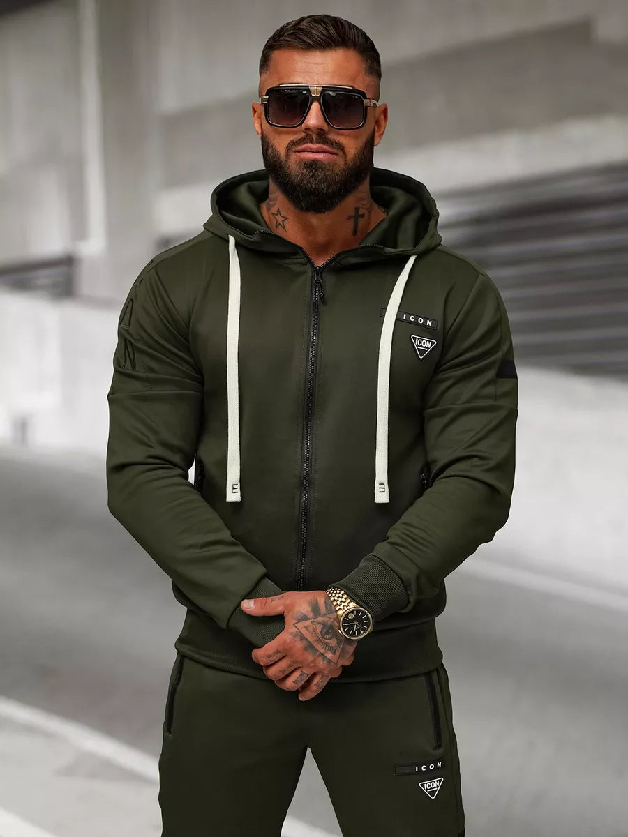Men's khaki-colored tracksuit set Icon