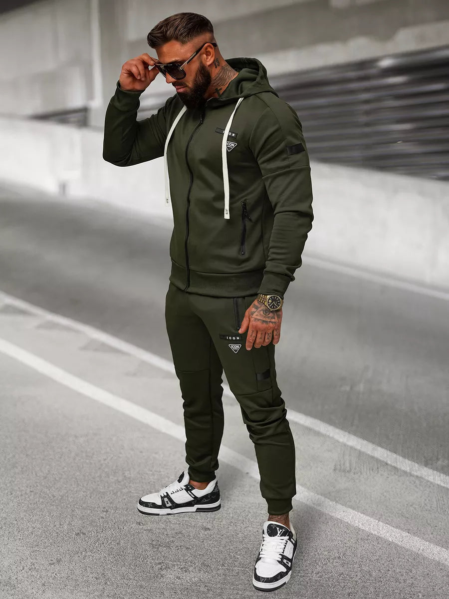 Men's khaki-colored tracksuit set Icon