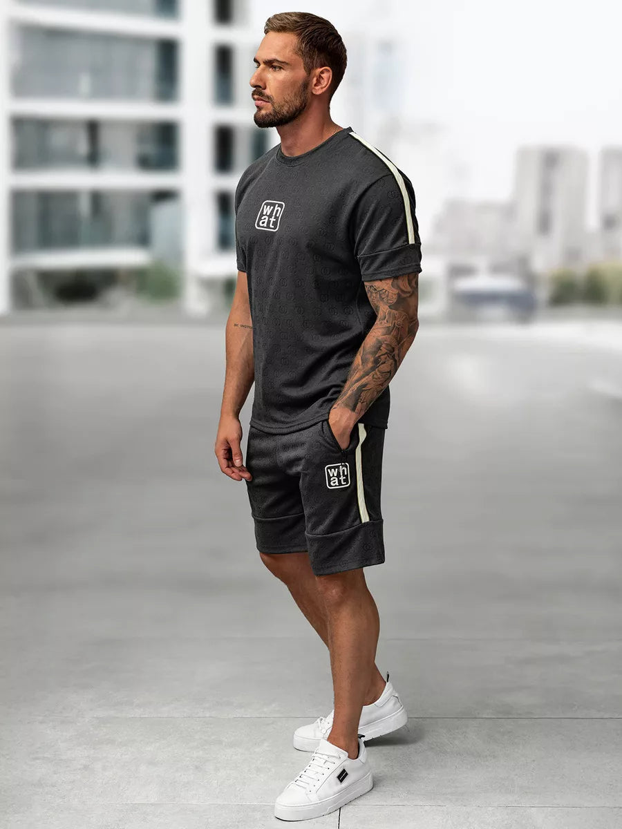 Men's dark gray suit What