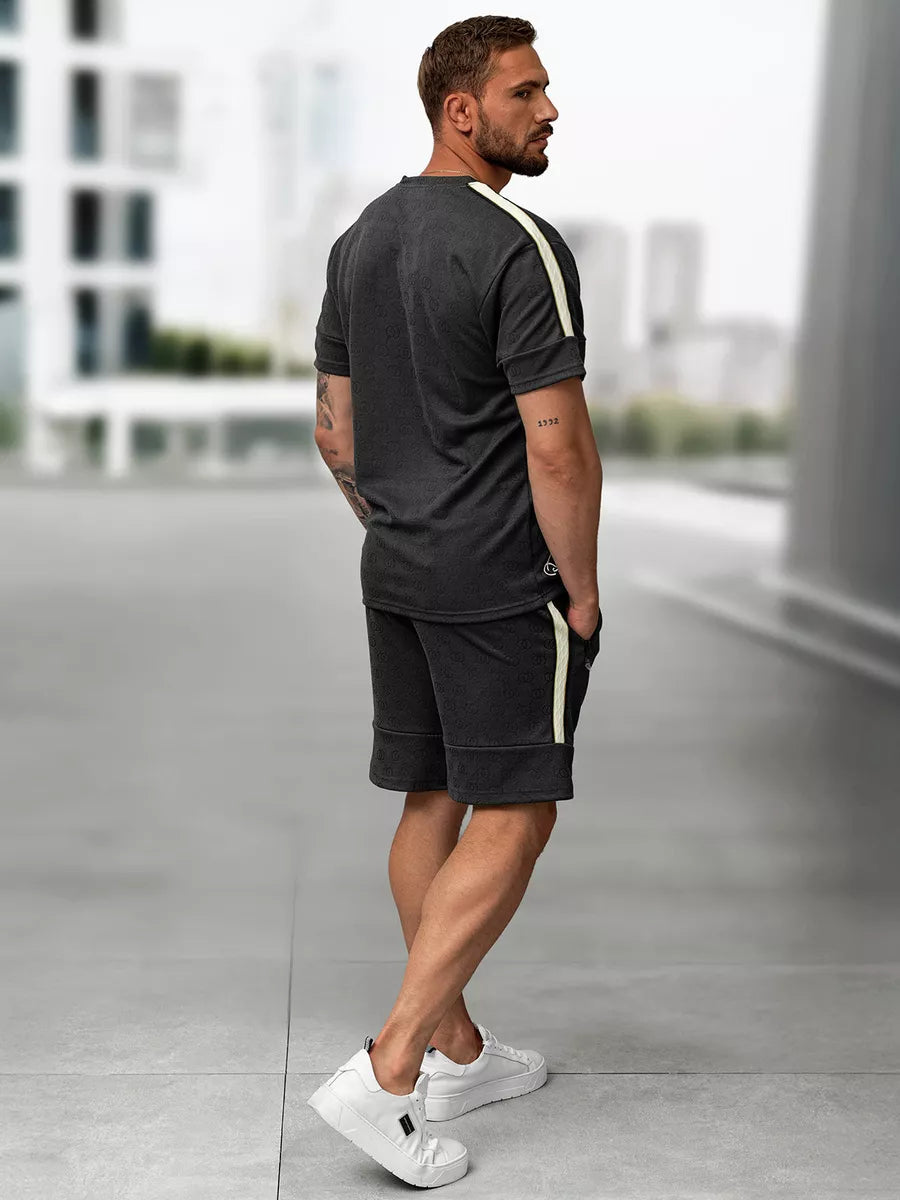 Men's dark gray suit What