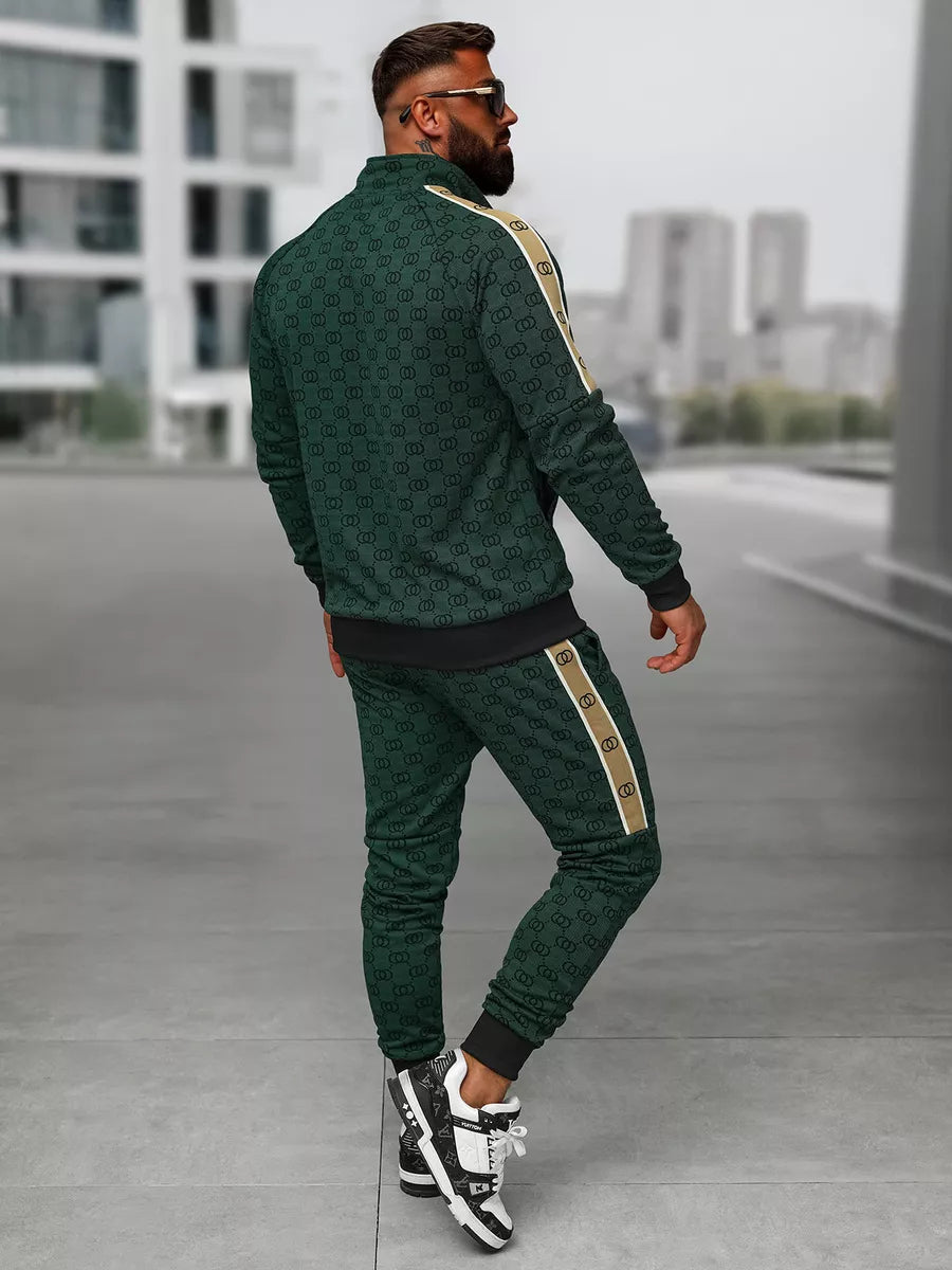 Men's Green Tracksuit Set Design