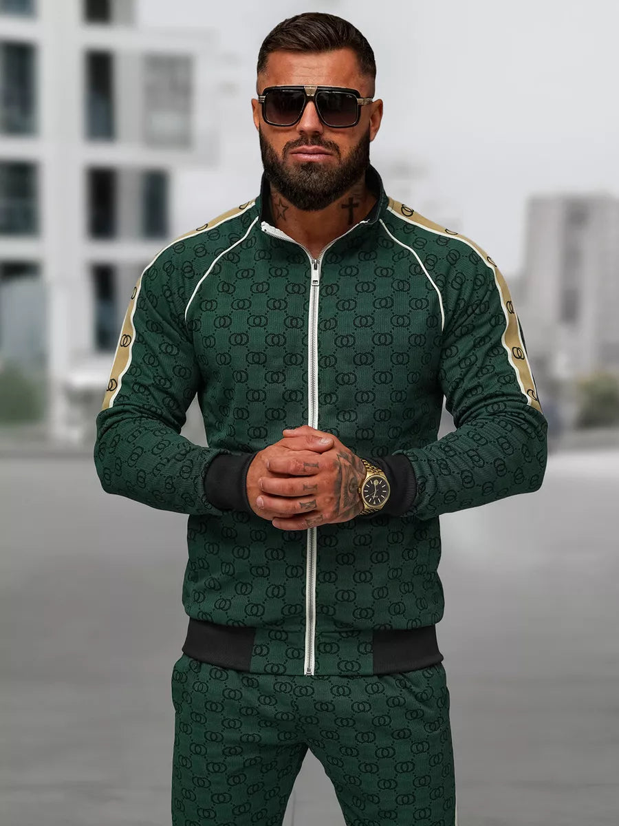 Men's Green Tracksuit Set Design