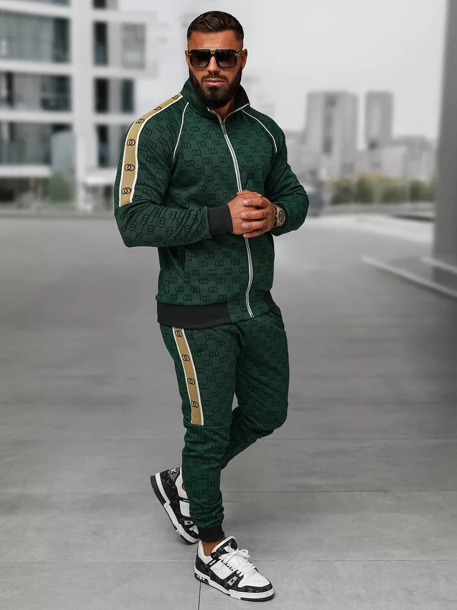 Men's Green Tracksuit Set Design