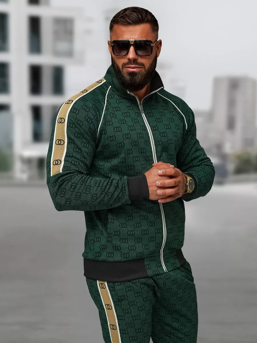 Men's Green Tracksuit Set Design