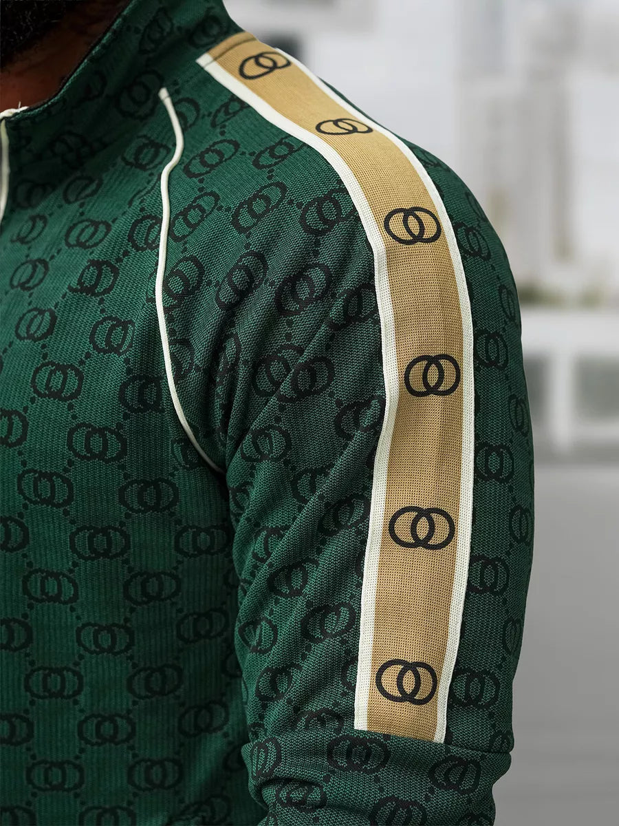 Men's Green Tracksuit Set Design