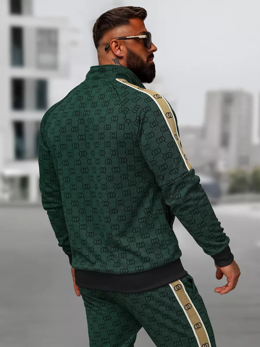 Men's Green Tracksuit Set Design