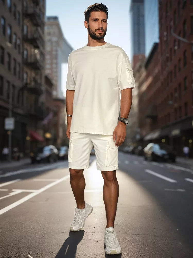 Men's white tracksuit Track