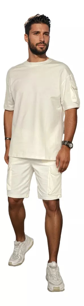 Men's white tracksuit Track