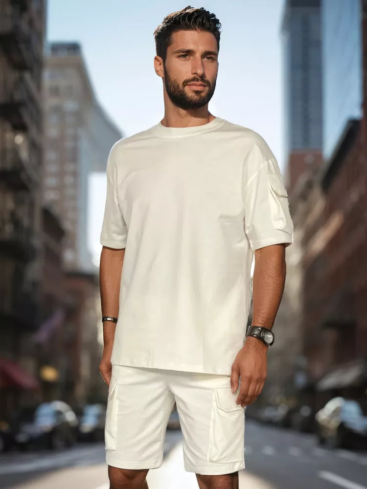 Men's white tracksuit Track