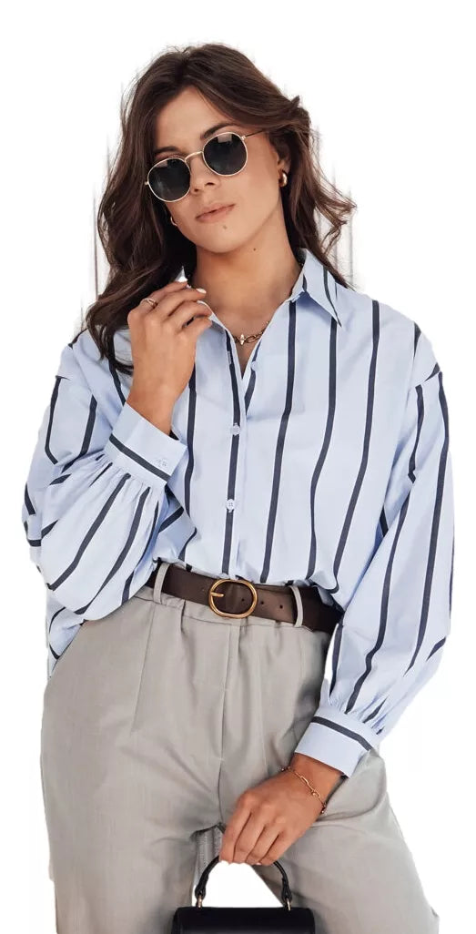 Women's blue shirt Delun