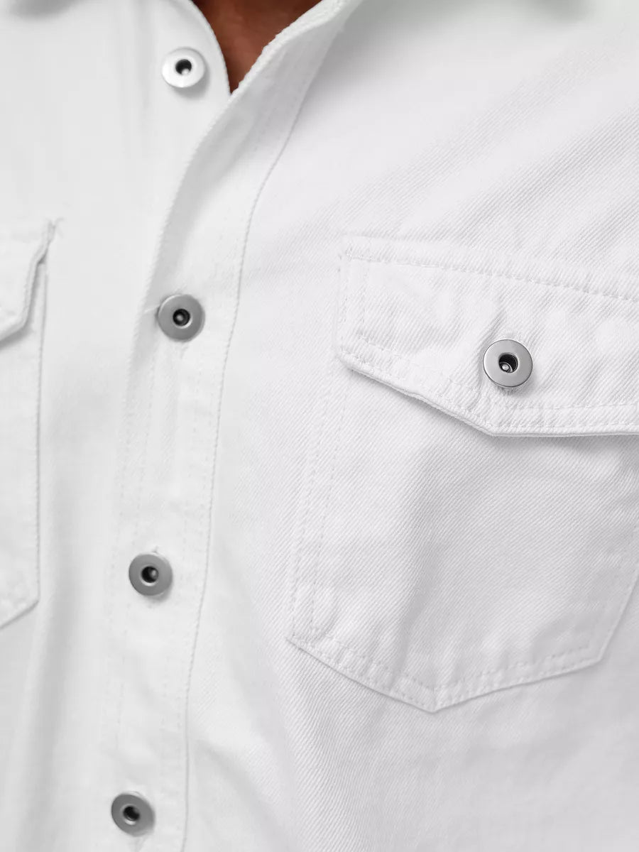 Men's white denim shirt Tol