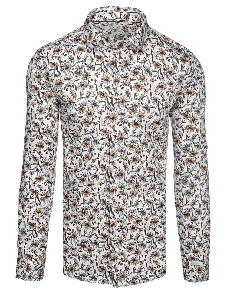 Men's floral brown shirt Stifer