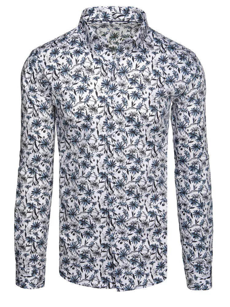 Men's floral light blue shirt Stifer