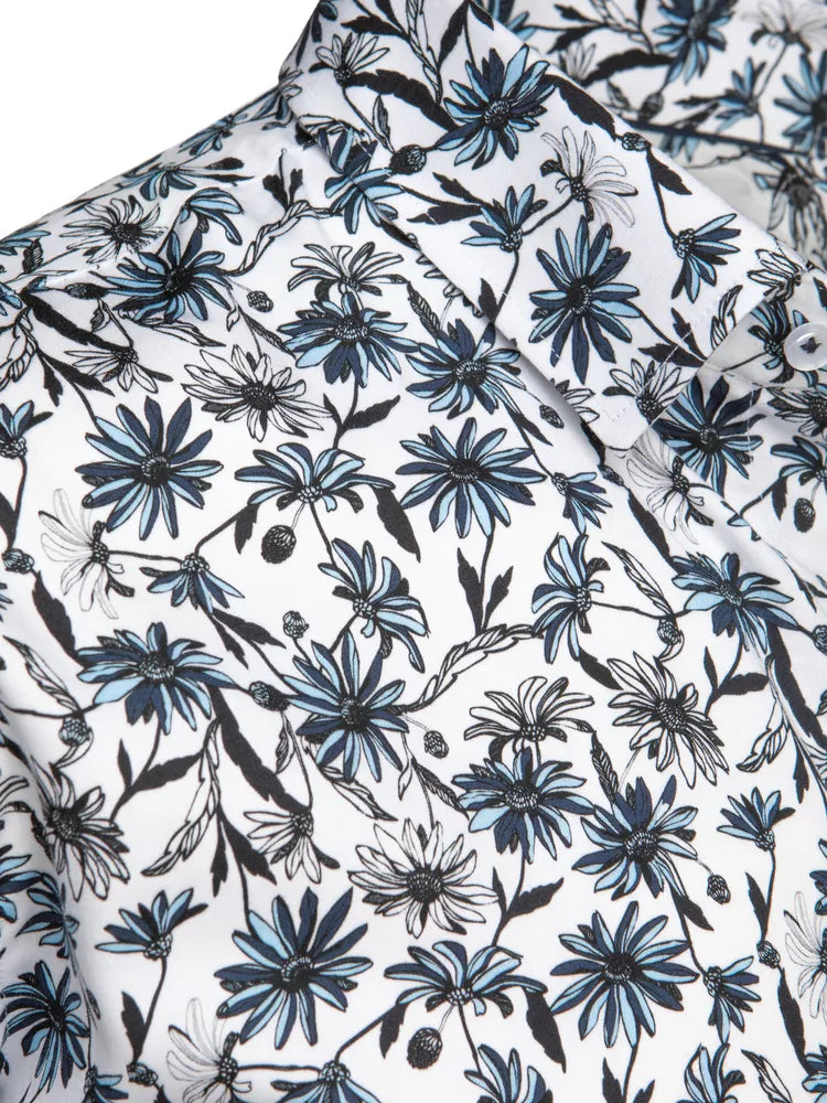 Men's floral light blue shirt Stifer