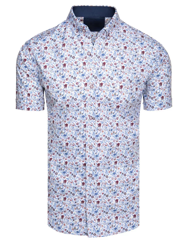 Men's white short-sleeved shirt Tem