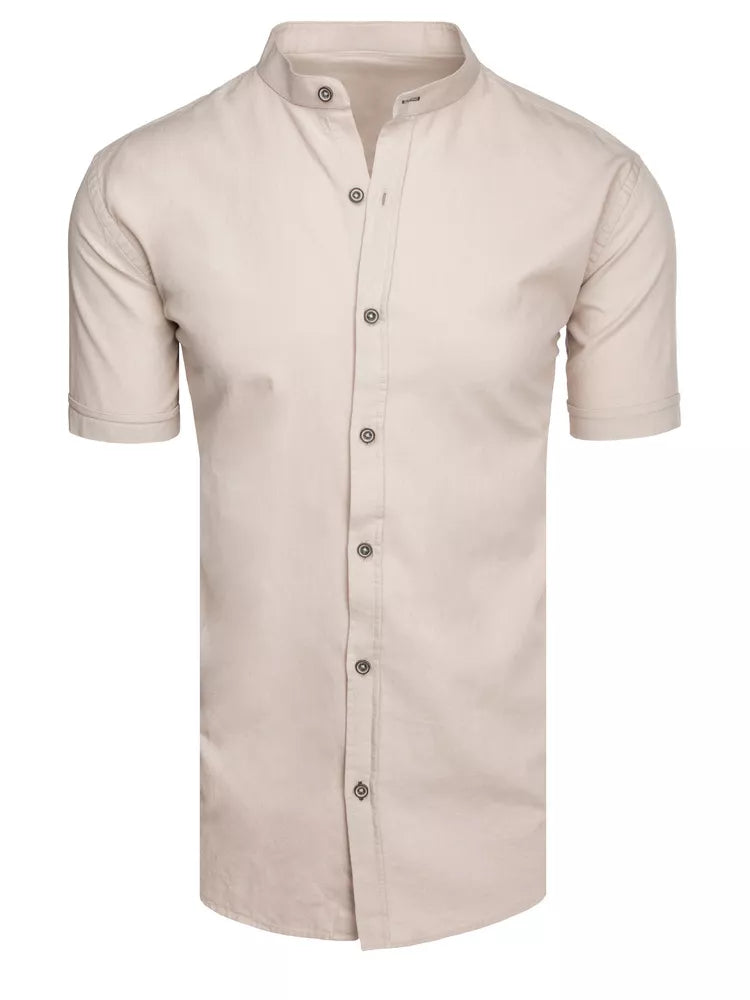 Men's brown short-sleeved shirt Tad 