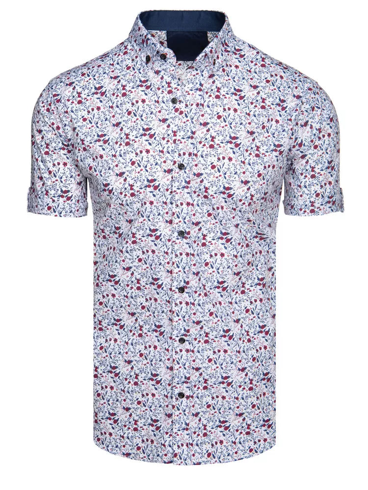 Men's white short-sleeved shirt Ty