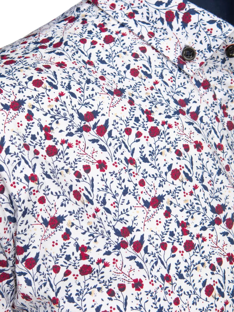 Men's white short-sleeved shirt Ty