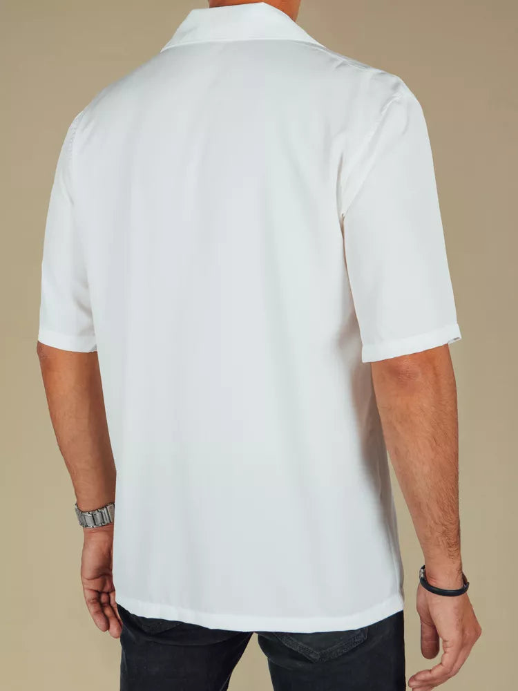 Men's white short-sleeved shirt Kenat