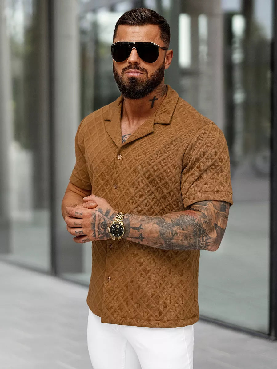 Men's short-sleeved brown T-shirt Fargo