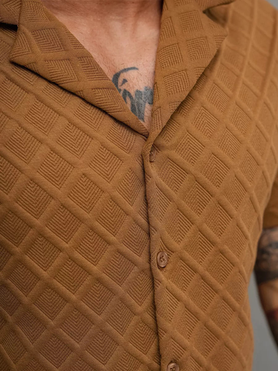 Men's short-sleeved brown T-shirt Fargo