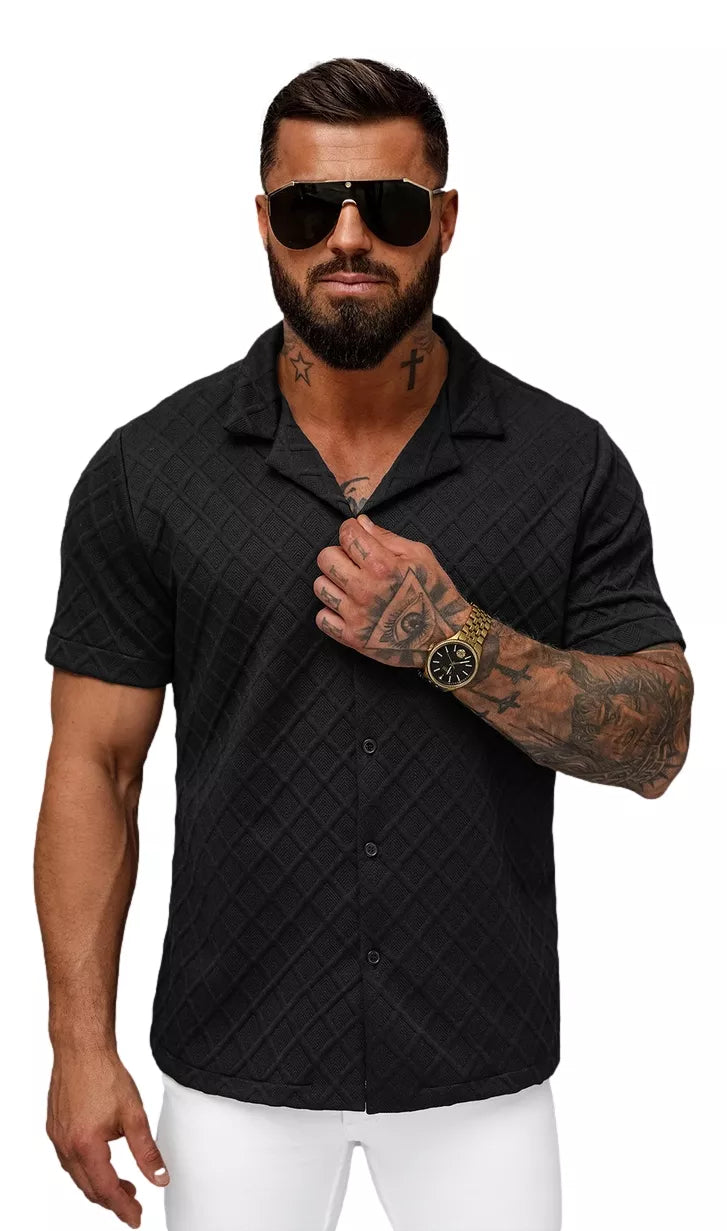 Men's short-sleeved black T-shirt Fargo