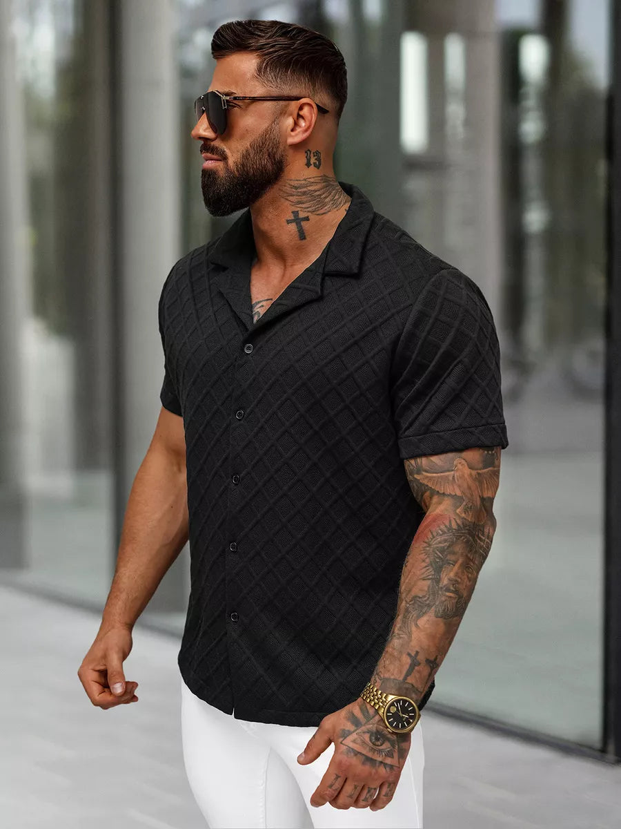 Men's short-sleeved black T-shirt Fargo