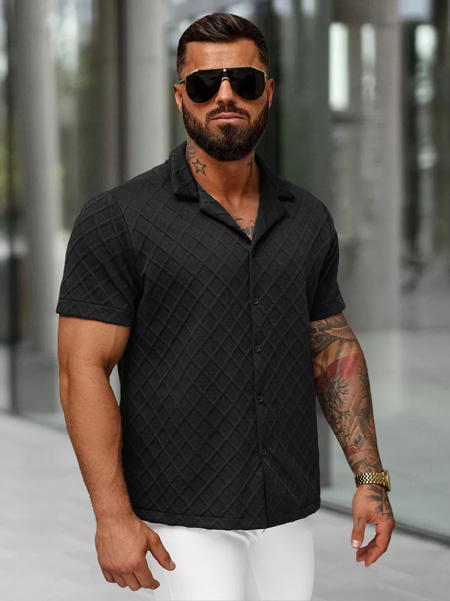 Men's short-sleeved black T-shirt Fargo
