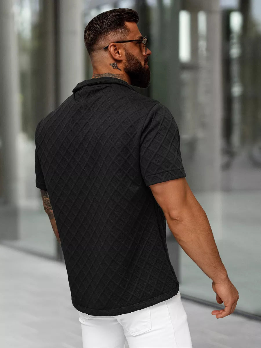 Men's short-sleeved black T-shirt Fargo