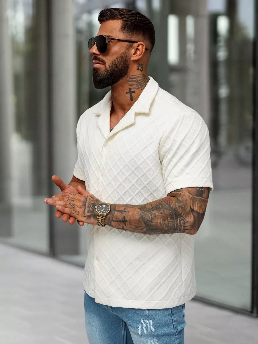 Men's short-sleeved white T-shirt Fargo