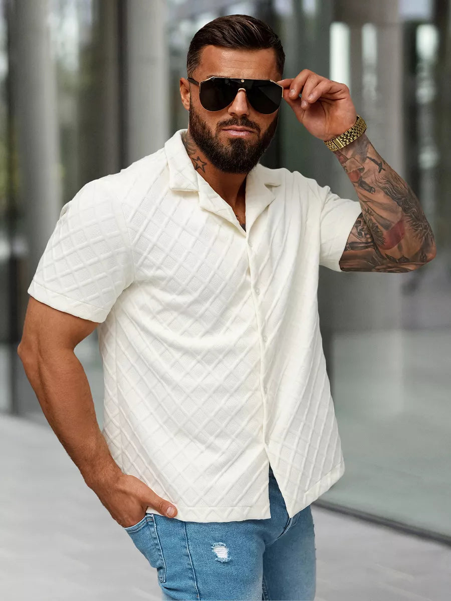 Men's short-sleeved white T-shirt Fargo