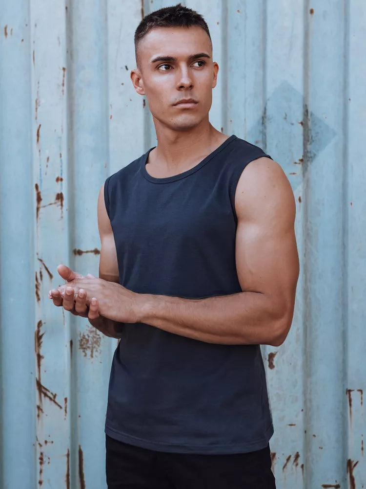 Men's dark blue Lock T-shirt