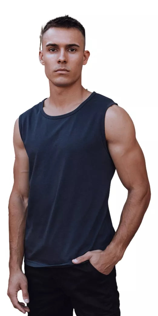 Men's dark blue Lock T-shirt