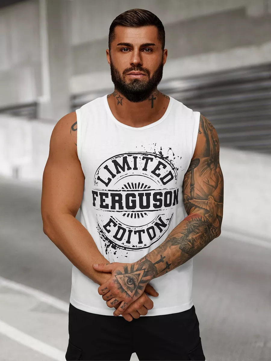 Men's white sleeveless shirt Ferguson