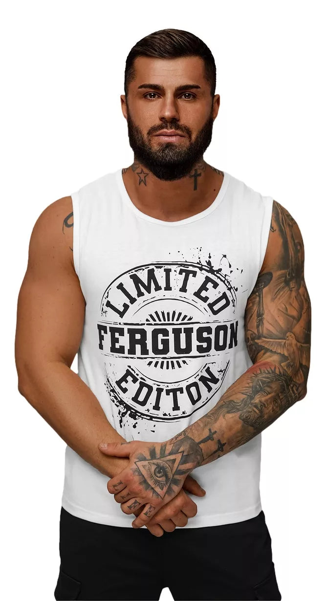 Men's white sleeveless shirt Ferguson