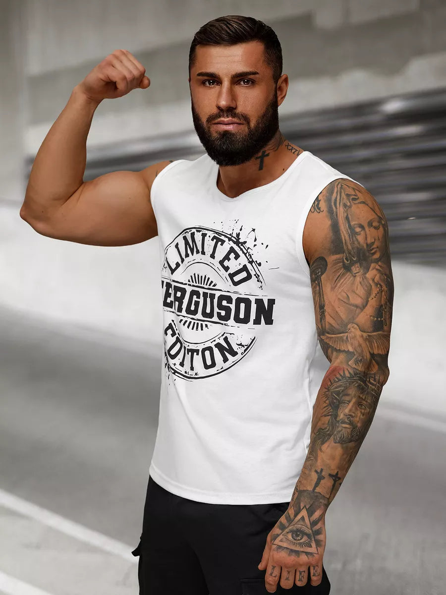 Men's white sleeveless shirt Ferguson