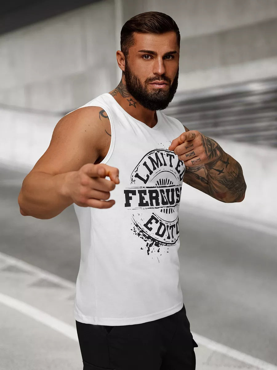 Men's white sleeveless shirt Ferguson