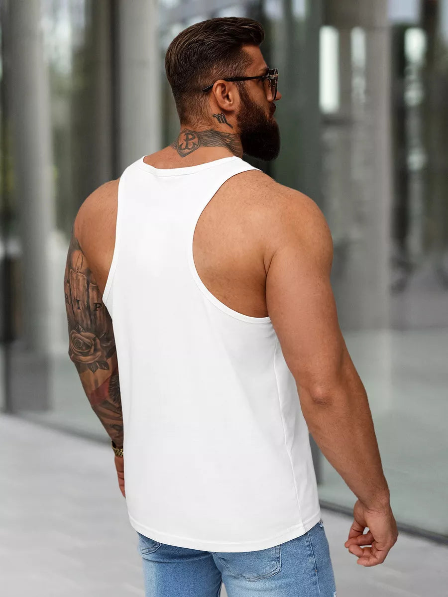 Men's sleeveless white shirt Romul