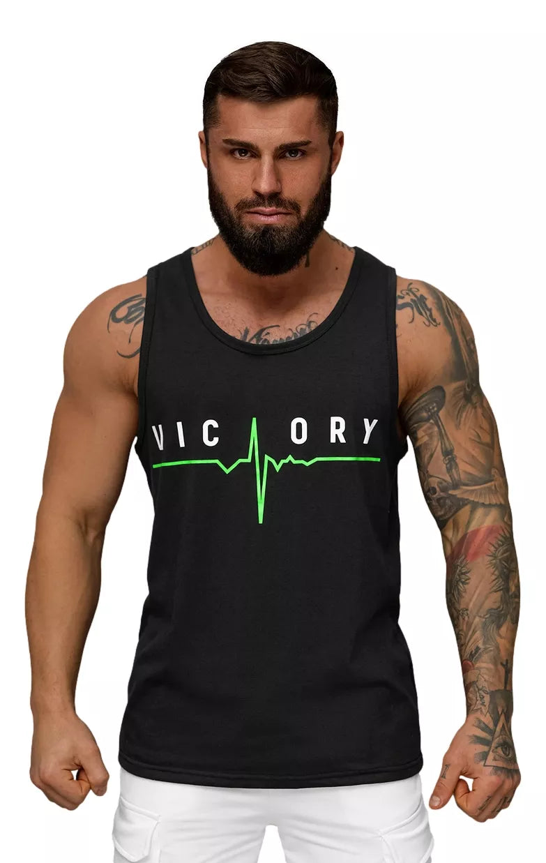 Men's black sleeveless shirt Victory