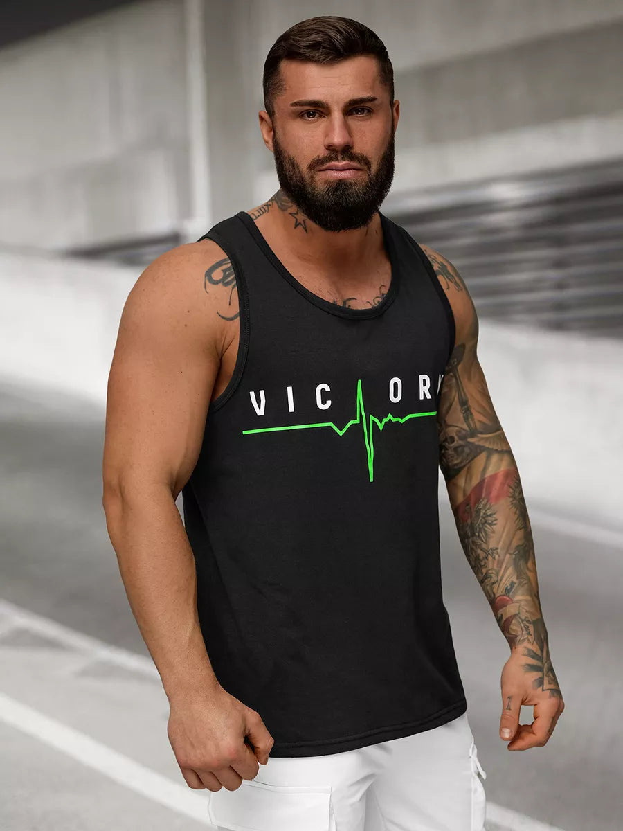 Men's black sleeveless shirt Victory