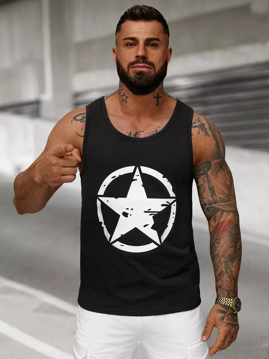 Men's black sleeveless shirt West
