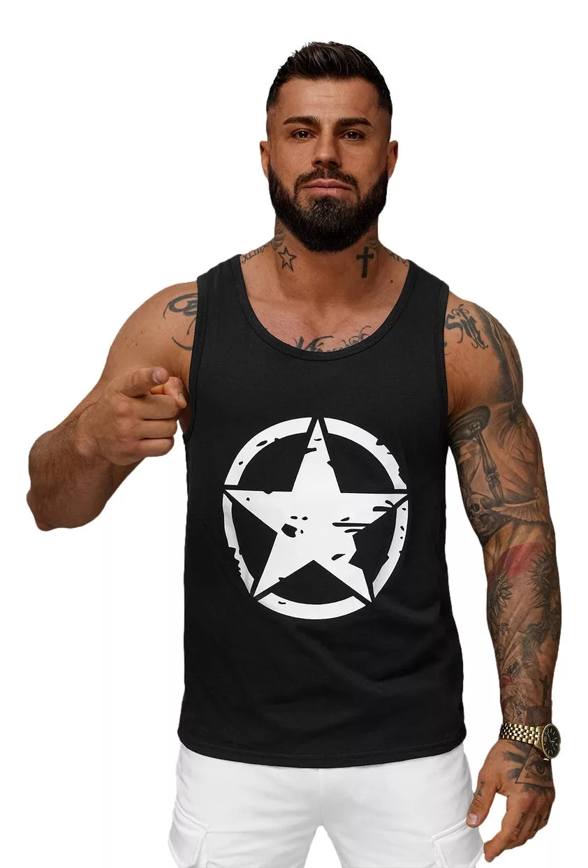 Men's black sleeveless shirt West