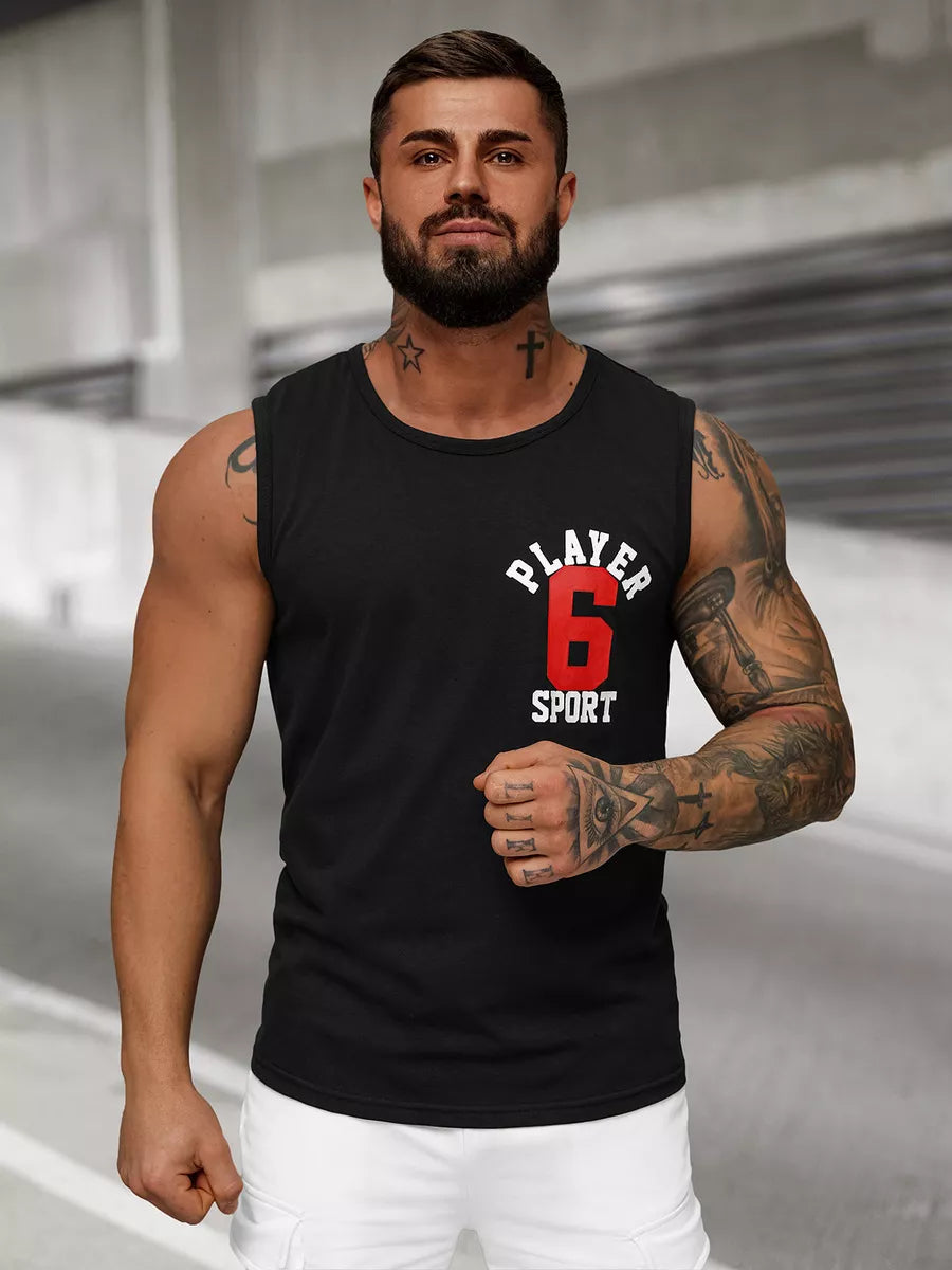 Black men's sleeveless shirt Sport