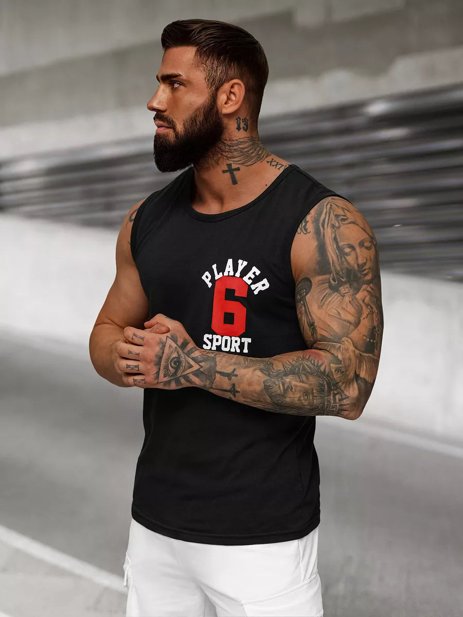 Black men's sleeveless shirt Sport