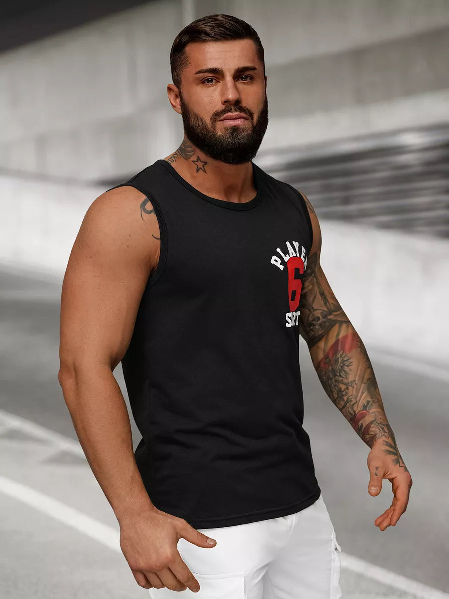 Black men's sleeveless shirt Sport